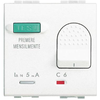 N4305/6 - LIGHT – INTERRUTTORE MAGNETERMICO DIFFERENZIALE 1P+N 6A 1,5KA 10MA - BTICINO N4305/6 - BTICINO N4305/6 product photo Photo 02 3XL