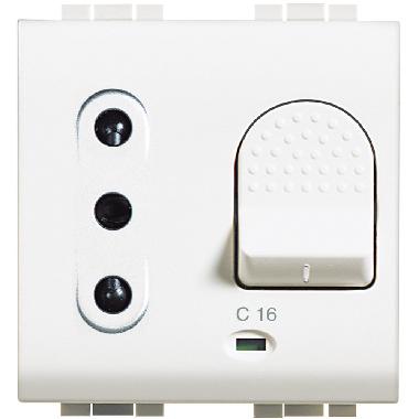 LIGHT - PRESA SICURA MAGNETOTERMICA 2P+T 16A - BTICINO N4311/16 product photo Photo 02 3XL