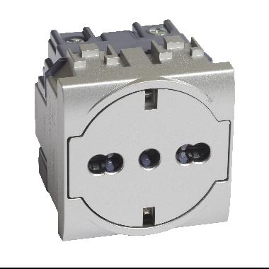 LIGHT - PRESA UNEL SHUKO E BIPASSO 16A FLAT NT4140/16 AIR ORIGINALE - BTICINO NT4140/16F product photo Photo 01 3XL