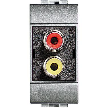 LIGHT TECH-DOPPIO CONNETTORE RCA - BTICINO NT4269R - BTICINO NT4269R - BTICINO NT4269R product photo Photo 02 3XL