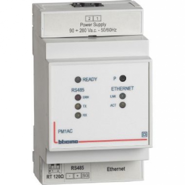 CONVERTITORE MODBUS RS485-TCP IP VAC - BTICINO PM1AC product photo Photo 01 3XL