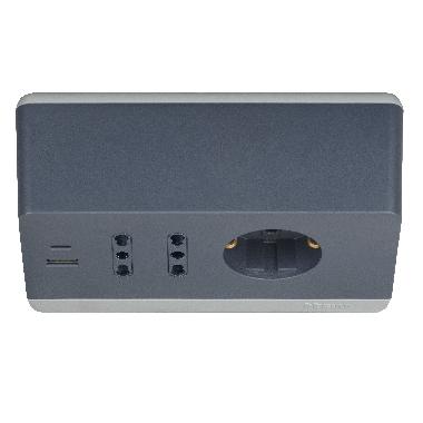 MDS.2PR10/16+1PRP30+2USB+SP10A+INT GRI - BTICINO S3711GBU - BTICINO S3711GBU product photo Photo 03 3XL