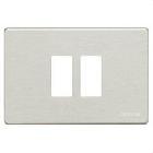 MAGIC - PLACCA 2P SCATOLA TONDA ALLUMINIO - BTICINO 500/23/AL - BTICINO 500/23/AL - BTICINO 500/23/AL product photo