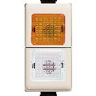 MAGIC TT-PORTALAMP.DOPPIO ARANCIO/TRASPARENTE - BTICINO A5062B product photo