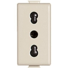 PRESA BIPASSO STANDARD ITALIA 2P+T 10/16A CON ALVEOLI SCHERMATI INTERASSE 19 E 26 MM AVORIO - BTICINO A5180 product photo