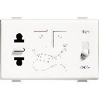 MATIX - PRESA PER RASOIO ANTIBATTERICO - BTICINO AM5460AB - BTICINO AM5460AB product photo