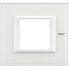 AXOLUTE - PLACCA 2P VETRO BIANCO - BTICINO HA4802VBB - BTICINO HA4802VBB - BTICINO HA4802VBB product photo