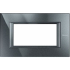 PLACCA 4P ANTRACITE AXOLUTE - BTICINO HA4804HS product photo