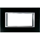 AXOLUTE - PLACCA 4P VETRO NERO NOTTE - BTICINO HA4804VNN product photo