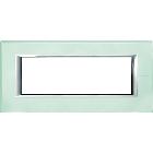 AXOLUTE - PLACCA 6P VETRO KRISTALL - BTICINO HA4806VKA - BTICINO HA4806VKA product photo