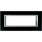 AXOLUTE - PLACCA 6P VETRO NERO NOTTE - BTICINO HA4806VNN product photo