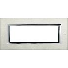 AXOLUTE.PL.QUADR.6P ALLUMINIO SPAZZOLATO - BTICINO HA4806XC - BTICINO HA4806XC product photo