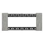 LIVING NOW PLACCA 6 POSTI ACCIAIO KA4806ZG - BTICINO KA4806ZG product photo