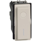 INTERRUTTORE 2 POLI 16A ILLUMINABILE 1 MODULO SABBIA LIVING NOW - BTICINO KM4002 product photo