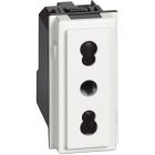 LIVING NOW PRESA 2P+T 10/16A 250V BIPASSO BIANCA - BTICINO KW4180 product photo