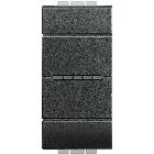 LIVING LIGHT DEVIATORE ASSIALE 1P 10A 1M ANTRACITE L4053N - BTICINO L4053N product photo