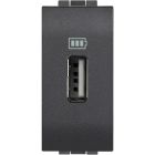 LIVING LIGHT USB CHARGER 1,1A ANTHRACITE L4285C1 - BTICINO L4285C1 product photo