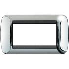 LIVING INT - PLACCA 4 POSTI CROMO LUCIDO - BTICINO L4804CR product photo