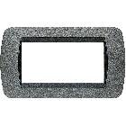 LIVING INT - PLACCA 4 POSTI GRAFITE - BTICINO L4804GF product photo