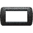 LIVING INT - PLACCA 4P GRAFITE NERO - BTICINO L4804GFN product photo