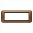 PLACCA LIVING INTERNATIONAL ORIGINALE CON CORINICE INTERNA NERA PLACCA 7 POSTI BLU METALLICO - BTICINO L4807BT product photo