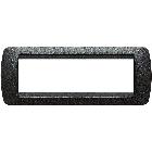 LIVING INT - PLACCA 7P GRAFITE NERO - BTICINO L4807GFN product photo