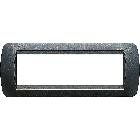 LIVING INT.- PLACCA 7P PLASTICA ACCIAIO S. - BTICINO L4807PA product photo