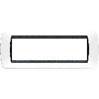 LIVING INT.- PLACCA 7P PLASTICA BIANCO S. - BTICINO L4807PB product photo