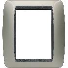 LIVING INT - PLACCA 3+3 POSTI TITANIO - BTICINO L4826TC product photo