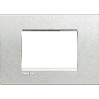 LIVING LIGHT - PLACCA 3P ARGENTO LNA4803AG - BTICINO LNA4803AG product photo