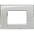 LIVINGLIGHT PLACCA 3P GRIGIO GHIACCIO LNA4803KG - BTICINO LNA4803KG product photo