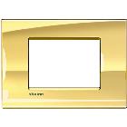 LIVING LIGHT - PLACCA 3P ORO FREDDO LNA4803OA - BTICINO LNA4803OA product photo