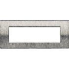 LIVING LIGHT - PLACCA 7P ACCIAIO SPAZZOLATO LNA4807ACS - BTICINO LNA4807ACS product photo