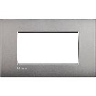 LL - PLACCA 4P NICHEL SATINATO - BTICINO LNC4804NK product photo