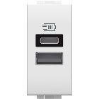 LL - CARICATORE USB TIPO A+C 1M BIANCO - BTICINO N4191AC - BTICINO N4191AC product photo