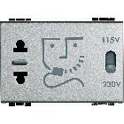 LIGHT TECH-PRESA RASOIO 230V - BTICINO NT4177 - BTICINO NT4177 - BTICINO NT4177 product photo