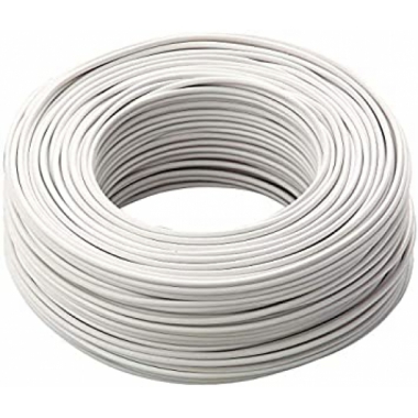 CAVO CORDICELLA UNIPOLARE FS17 450/750 V 1X6 MMQ BIANCO MATASSA 100MT - CAVI FS17/6B product photo Photo 01 3XL