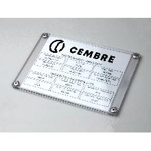 TARGA QUADRO MG-VRT-R GRIGIO PVC 52X107 - CEMBRE 48703GY - CEMBRE 48703GY - CEMBRE 48703GY product photo