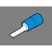 CAPOCORDA BLU A PUNTALE PIATTO 12.8 X 3.5MM - CEMBRE BF-PP12 product photo