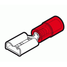 INNESTO FEMMINA ROSSO 6,35X0,8 CONFEZIONE 100 PEZZI - CEMBRE RF-F608 product photo