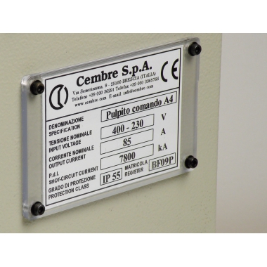 TARGHE QUADRO  RIGIDE RIVETTABILI 52X107 COLORE BIANCO - CEMBRE 48903 product photo Photo 01 3XL