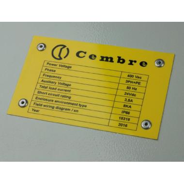 TARGA RIVETT.  4MM MG-VRT-RH BIANCO 50X100 - CEMBRE 48911 product photo Photo 01 3XL