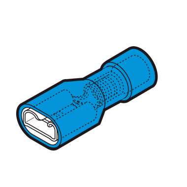 CAPICORDA AD INNESTO FEMMINA BLU 6.35 X 0.8 TUTTO ISOLATO CONFEZIONE 100 PEZZI - CEMBRE BF-F608P product photo Photo 01 3XL