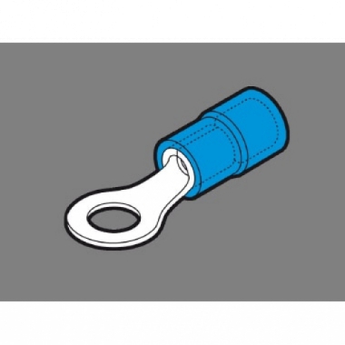 CAPOCORDA PREISOLATO IN PVC AD OCCHIELLO VITE 8MM COLORE BLU - CEMBRE BF-M8 product photo Photo 01 3XL