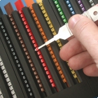 MARCATORI A CUSCINETTO PUSH-IN POLIAMMIDE, A STRISCE SIGLA R - CEMBRE 23129-R product photo