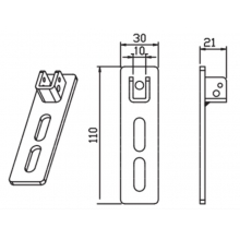 SUPPORTO REGOLABILE DOPPIA ASOLA SELLA Q - CAME AUTEL STUDIO SR 001YM0110 product photo