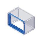 TELAIO/CORNICE SUPP.PANNELLI-Grafi5-vano h.523 - CONCHIGLIA G5/3/TPM - CONCHIGLIA G5/3/TPM product photo