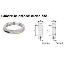 GHIERA IN OTTONE NICHELATO -- METRICO M 20 X 1,5  -- COSMEC 6006-20 - COSMEC 6006/20 product photo
