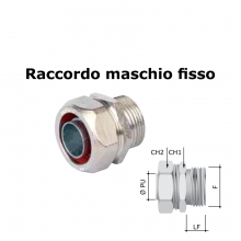 RACCORDO MASCHIO FISSO PER GUAINA ARMATA TUBI FLESSIBILI -- GAS 1'' -- 6014-32 - COSMEC 6014/32 product photo
