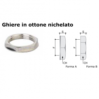 GHIERA IN OTTONE NICHELATO -- GAS ISO 1/2'' -- COSMEC 6006-12 - COSMEC 6006/12 product photo Photo 01 3XL